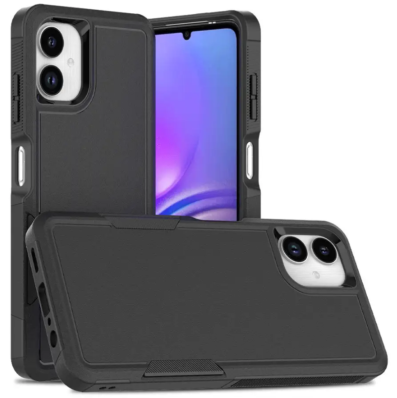 Samsung Galaxy A06 4G Dual Layer Armor Hard Case – Black by techplus