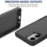 Samsung Galaxy A06 4G Dual Layer Armor Hard Case – Black by techplus