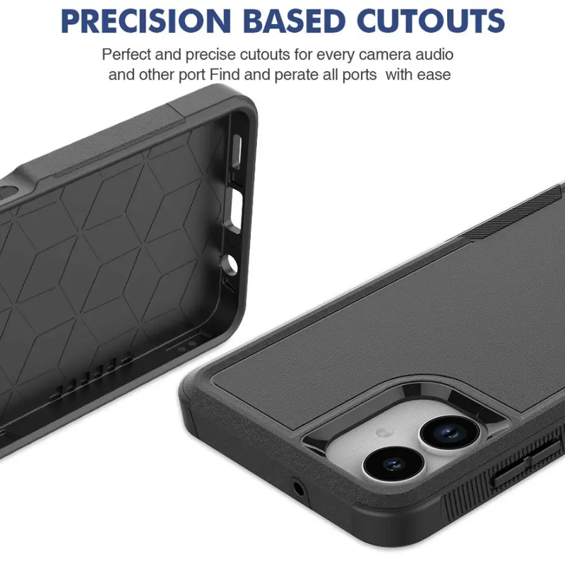 Samsung Galaxy A06 4G Dual Layer Armor Hard Case – Black by techplus