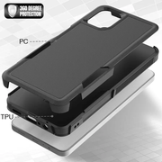 Samsung Galaxy A06 4G Dual Layer Armor Hard Case – Black by techplus