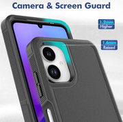 Samsung Galaxy A06 4G Dual Layer Armor Hard Case – Black by techplus