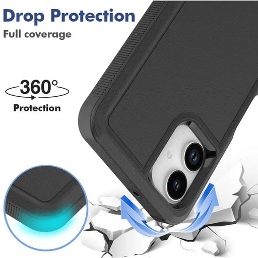 techplus Mobile Phone Case Samsung Galaxy A06 4G Dual Layer Armor Hard Case – Black Samsung Galaxy A06 4G Dual Layer Armor Hard Case – Black...