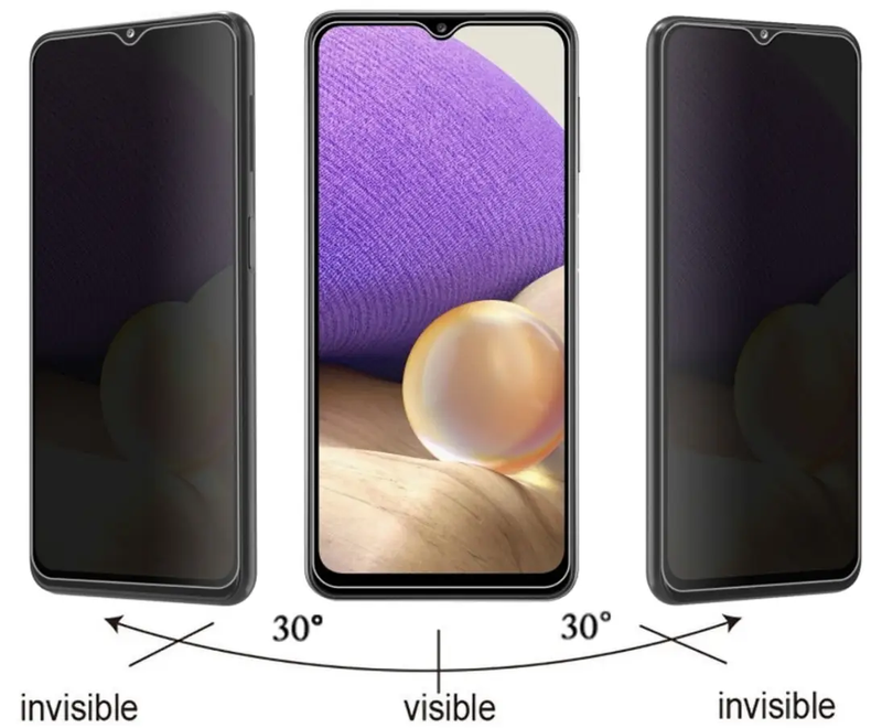 Samsung Galaxy A06 Glass Privacy Screen Protector (2 Pack) by techplus
