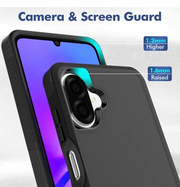 Samsung Galaxy A07 Dual Layer Armor Hard Case – Black by techplus