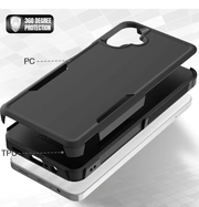 Samsung Galaxy A07 Dual Layer Armor Hard Case – Black by techplus