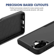 Samsung Galaxy A07 Dual Layer Armor Hard Case – Black by techplus