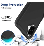 Samsung Galaxy A07 Dual Layer Armor Hard Case – Black by techplus