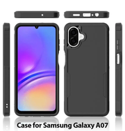 Samsung Galaxy A07 Dual Layer Armor Hard Case – Black by techplus