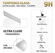 techplus Screen protector Samsung Galaxy A26 5G Tempered Glass Screen Protector – 9H HD Clear 2.5D Rounded Edge Samsung Galaxy A26 5G Tempered Glass Screen Protector