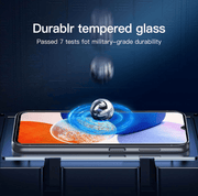 Samsung Galaxy A14 Tempered Glass Screen Protector – 9H HD Clear 2.5D Rounded Edge by techplus