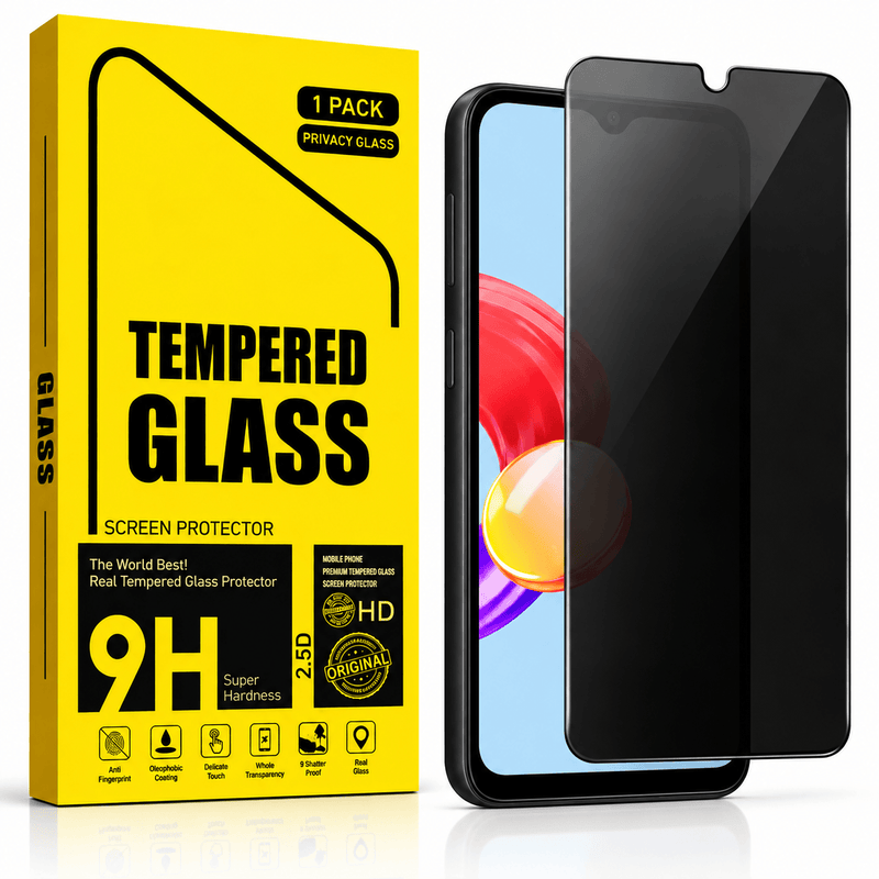 Samsung Galaxy A16 5G Privacy Tempered Glass Screen Protector – 9H HD Anti-Spy, 2.5D Rounded Edge, Impact & Scratch Resistant by techplus