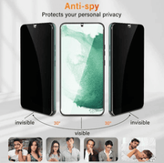 techplus Screen protector Samsung Galaxy A22 5G Privacy Tempered Glass Screen Protector – 9H HD Anti-Spy, 2.5D Rounded Edge, Impact & Scratch Resistant Samsung Galaxy A22 5G Privacy Screen Protector