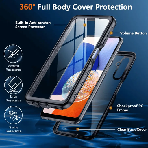 Samsung Galaxy A14 4G/5G Waterproof Case Redpepper Full Protection by techplus