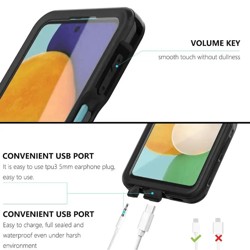 techplus Mobile Phone Case Samsung Galaxy A23 4G / 5G Waterproof Case Redpepper Full Body Protection Samsung Galaxy A23 4G / 5G Waterproof Case Redpepper Full Body Prot...