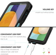 Samsung Galaxy A23 4G / 5G Waterproof Case Redpepper Full Body Protection by techplus