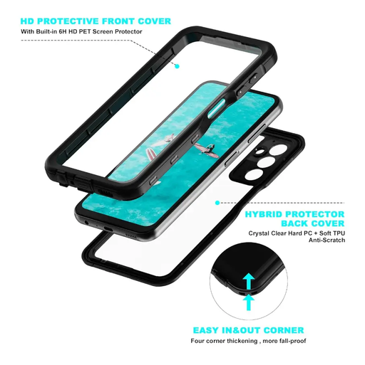 Samsung Galaxy A24 4G Waterproof Case Redpepper Full Protection by techplus