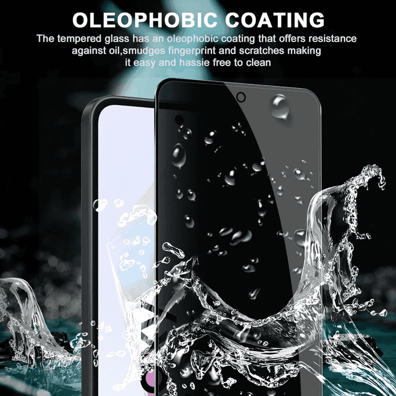 techplus Screen protector Samsung Galaxy A57 5G Privacy Tempered Glass Screen Protector (2 Pack) – 9H HD Anti-Spy, 2.5D Rounded Edge, Impact & Scratch Resistant Samsung Galaxy A57 5G Privacy Tempered Glass Screen Protector (2 Pack) – 9H HD Anti-Spy, 2.5D Rounded Edge, Impact & Scratch Resistant