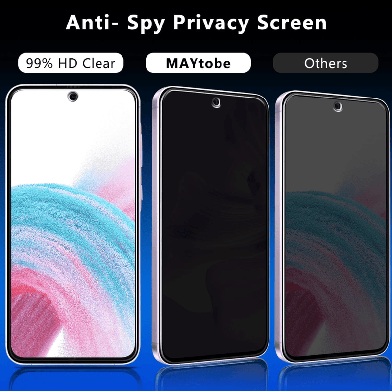 Samsung Galaxy A36 5G Privacy Tempered Glass Screen Protector – 9H HD Anti-Spy, 2.5D Rounded Edge, Impact & Scratch Resistant by techplus
