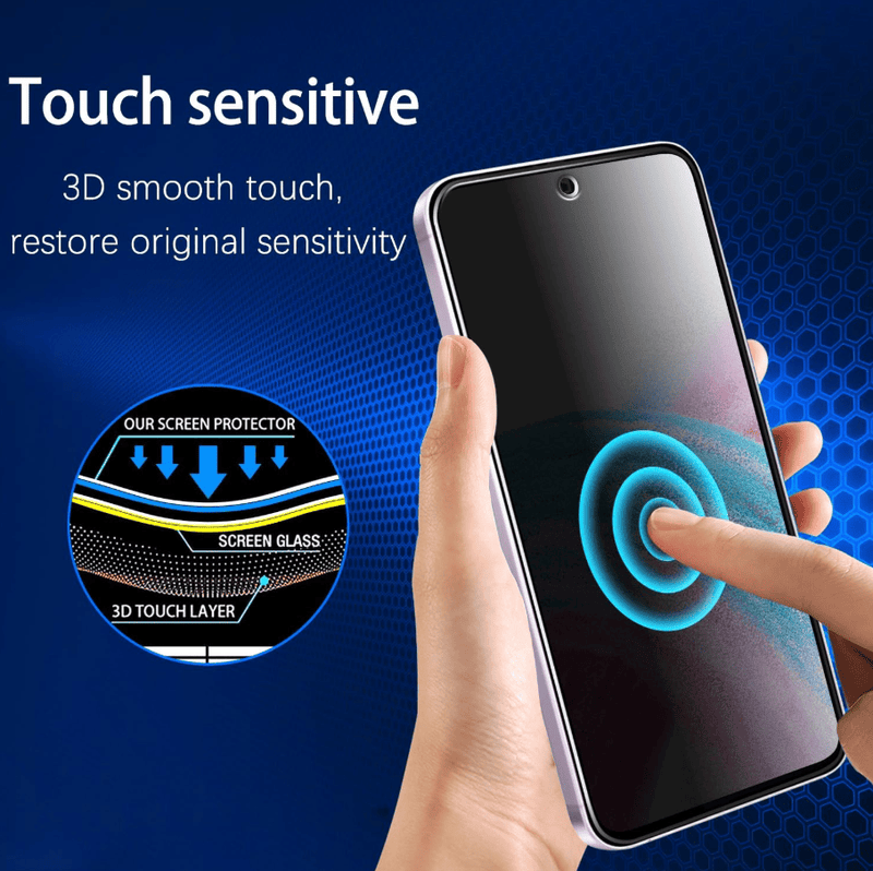 techplus Samsung Galaxy A37 5G Privacy Tempered Glass Screen Protector (2 Pack) – 9H HD Anti-Spy, 2.5D Rounded Edge, Impact & Scratch Resistant Samsung Galaxy A37 5G Privacy Tempered Glass Screen Protector (2 Pack) – 9H HD Anti-Spy, 2.5D Rounded Edge, Impact & Scratch Resistant