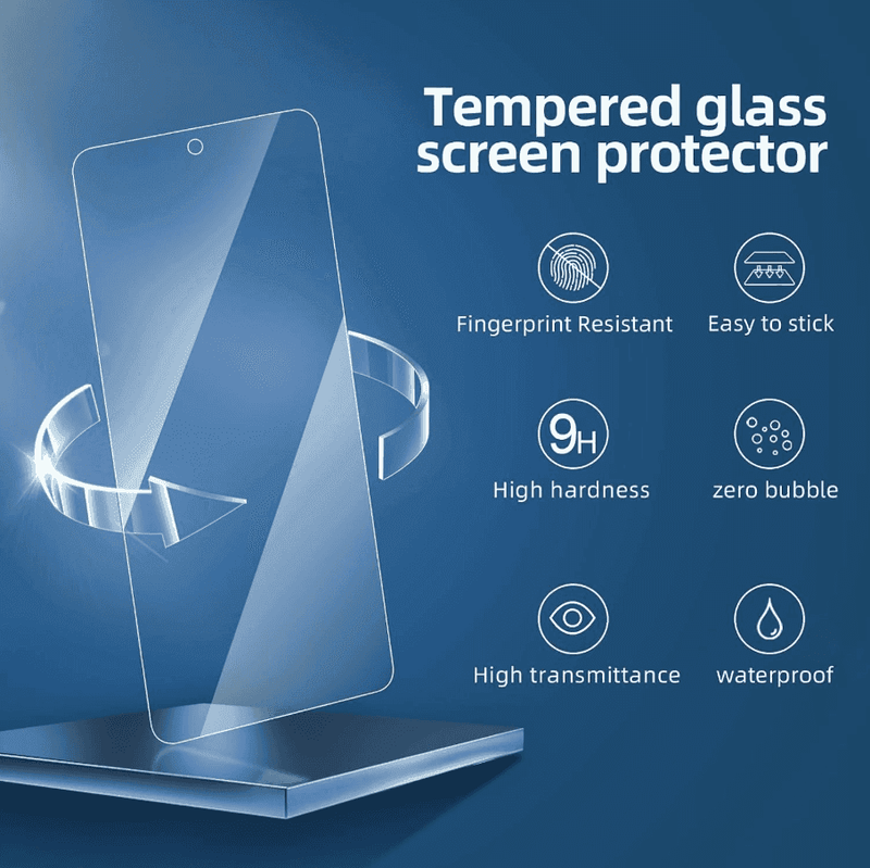 techplus Screen protector Samsung Galaxy A55 5G Tempered Glass Screen Protector – 9H HD Clear 2.5D Rounded Edge Samsung Galaxy A55 5G Tempered Glass Screen Protector – 9H HD Clear 2.5D Rounded Edge