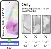 Samsung Galaxy A56 5G Tempered Glass Screen Protector (2 Pack) – 9H HD Clear 2.5D Rounded Edge by techplus