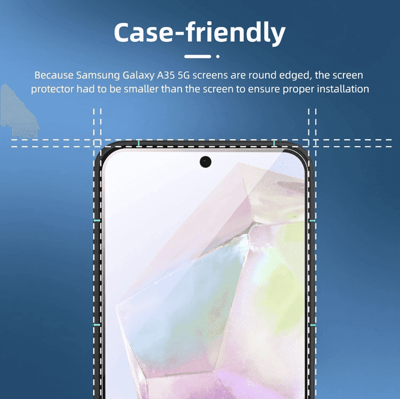 techplus Screen protector Samsung Galaxy A71 4G Tempered Glass Screen Protector – 9H HD Clear 2.5D Rounded Edge Samsung Galaxy A71 4G Tempered Glass Screen Protector