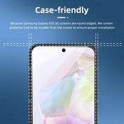 Samsung Galaxy A35 5G Tempered Glass Screen Protector (2 Pack) – 9H HD Clear 2.5D Rounded Edge by techplus