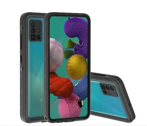 Waterproof & Shockproof Case for Samsung Galaxy A51 – Clear Protective Cover by techplus