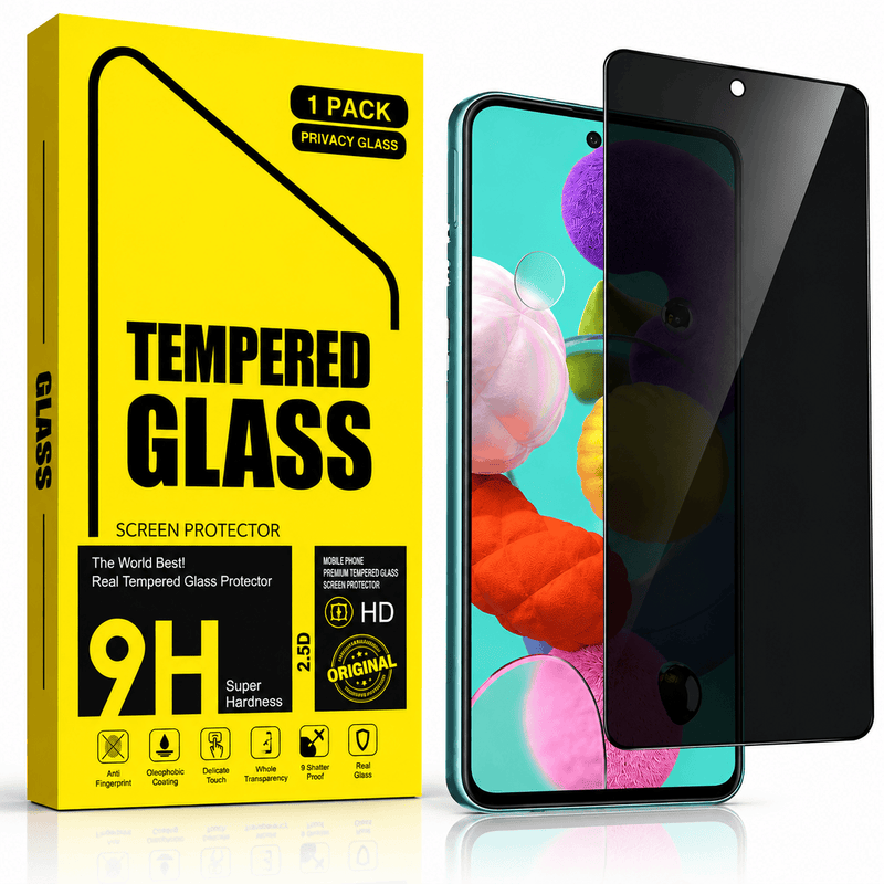 techplus Samsung Galaxy A51 Privacy Tempered Glass Screen Protector 9H Anti Spy Samsung Galaxy A51 Privacy Screen Protector 9H Anti Spy