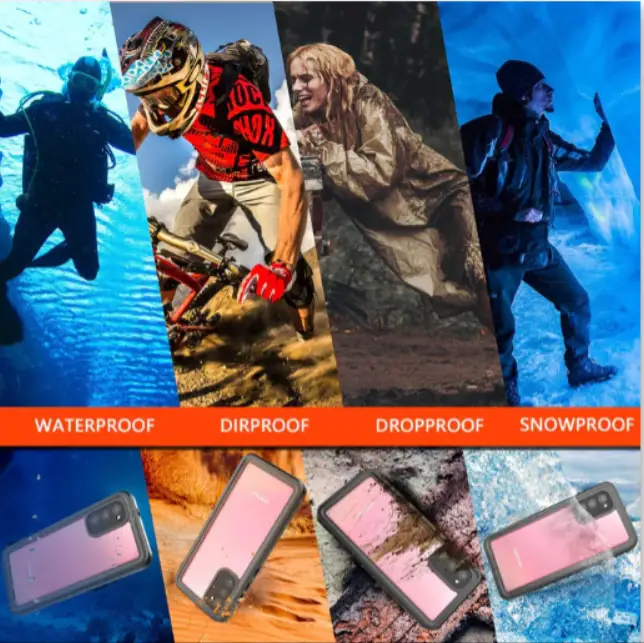 Waterproof & Shockproof Case for Samsung Galaxy A51 – Clear Protective Cover by techplus