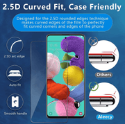 techplus Screen protector Samsung Galaxy A51 Tempered Glass Screen Protector 9H HD Clear 2.5D Edge Samsung Galaxy A51 Tempered Glass Screen Protector 9H