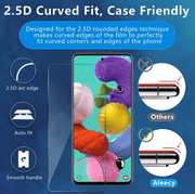 techplus Screen protector Samsung Galaxy A51 Tempered Glass Screen Protector – 9H HD Clear 2.5D Rounded Edge Samsung Galaxy A51 Tempered Glass Screen Protector 9H