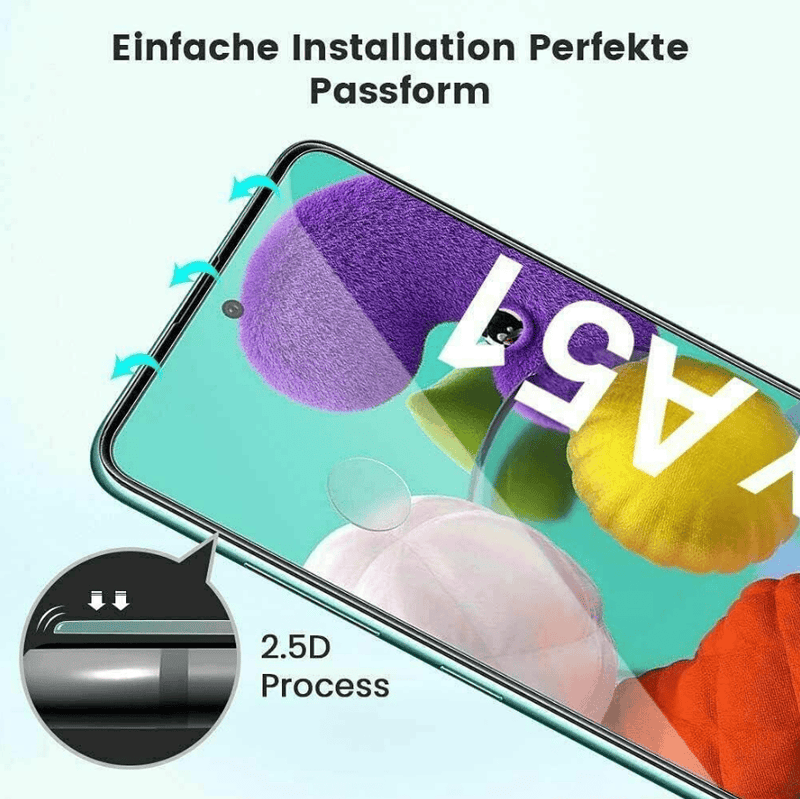 techplus Screen protector Samsung Galaxy A51 Tempered Glass Screen Protector 9H HD Clear 2.5D Edge Samsung Galaxy A51 Tempered Glass Screen Protector 9H