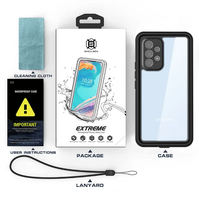 Samsung Galaxy A53 5G Waterproof Case Redpepper Full Protection by techplus