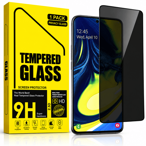 techplus Samsung Galaxy A80 Privacy Tempered Glass Screen Protector 9H Anti Spy 2.5D Samsung Galaxy A80 Privacy Glass Screen Protector