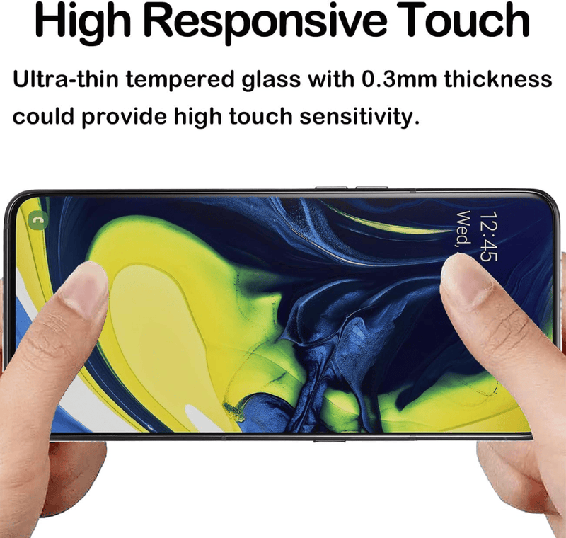 techplus Samsung Galaxy A80 Privacy Tempered Glass Screen Protector 9H Anti Spy 2.5D Samsung Galaxy A80 Privacy Glass Screen Protector