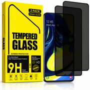 techplus Samsung Galaxy A80 Privacy Tempered Glass Screen Protector 2 Pack 9H Anti Spy Samsung Galaxy A80 Privacy Glass Screen Protector