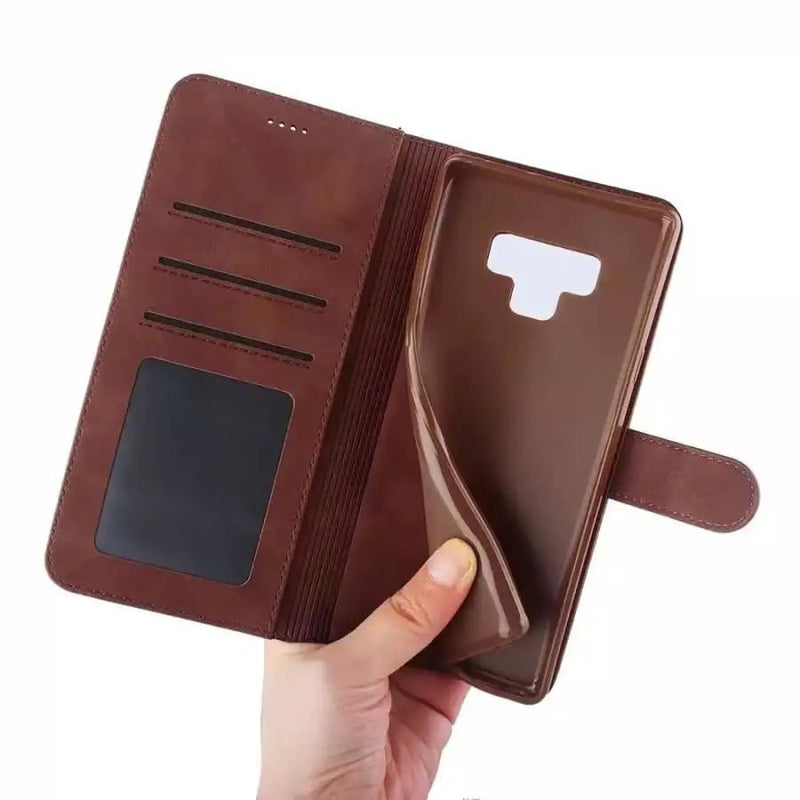 Synthetic Leather Flip Case for Samsung Galaxy Note 9 (Brown) by 9eight5