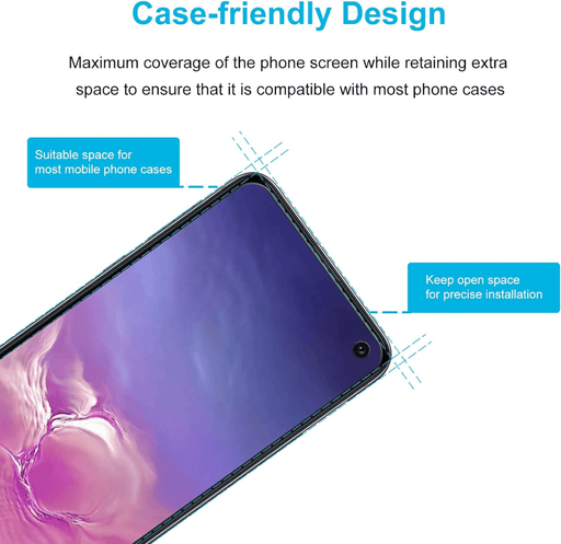 techplus Samsung Galaxy S10e Tempered Glass Screen Protector 2 Pack 9H Clear Edge Samsung Galaxy S10e Glass Screen Protector 2 Pack