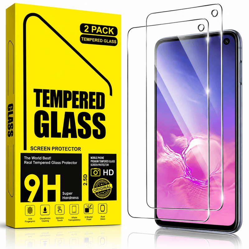 techplus Samsung Galaxy S10e Tempered Glass Screen Protector 2 Pack 9H Clear Edge Samsung Galaxy S10e Glass Screen Protector 2 Pack