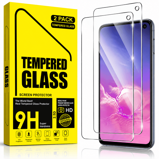 techplus Samsung Galaxy S10e Tempered Glass Screen Protector 2 Pack 9H Clear Edge Samsung Galaxy S10e Glass Screen Protector 2 Pack