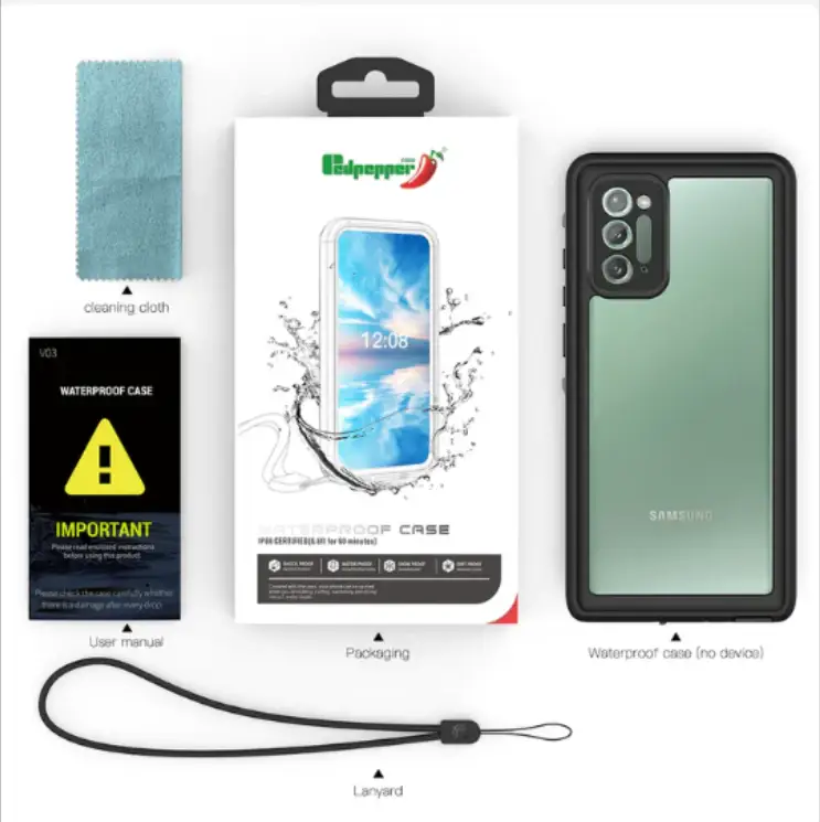 Waterproof & Shockproof Case for Samsung Galaxy S20 by techplus