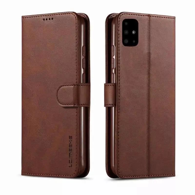 Leather Flip Case for Samsung Galaxy S20 FE (Brown) by 9eight5