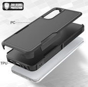 Samsung Galaxy S20 FE Dual Layer Armor Hard Case – Black by techplus