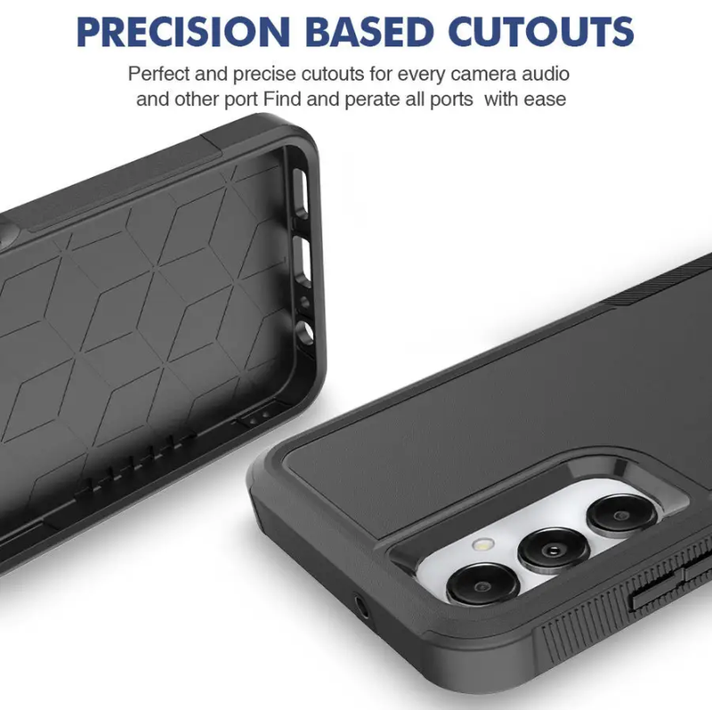 Samsung Galaxy S20 FE Dual Layer Armor Hard Case – Black by techplus