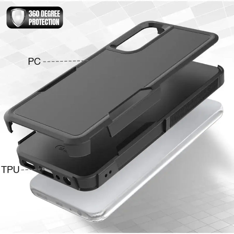 techplus Mobile Phone Case Samsung Galaxy S20 FE Dual Layer Armor Hard Case – Black Samsung Galaxy S20 FE Dual Layer Armor Hard Case – Black...