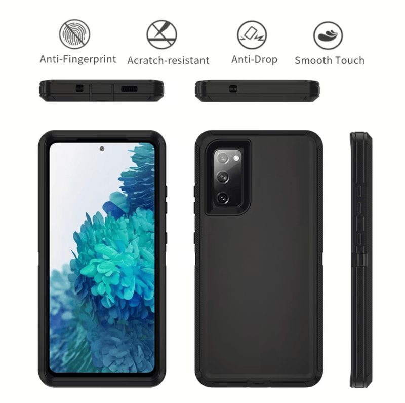 techplus Samsung Galaxy S20 FE Triple Layer Armor Case Tough PC TPU Cover Samsung Galaxy S20 FE Triple Layer Armor Case