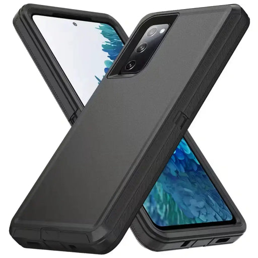 techplus Samsung Galaxy S20 FE Triple Layer Armor Hard Case | 3-Layer Armor PC TPU Cover Samsung Galaxy S20 FE Triple Layer Armor Case