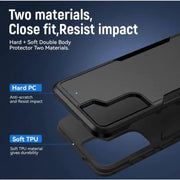 techplus Mobile Phone Case Samsung Galaxy S21 FE Dual Layer Armor Hard Case – Black Samsung Galaxy S21 FE Dual Layer Armor Hard Case – Black...
