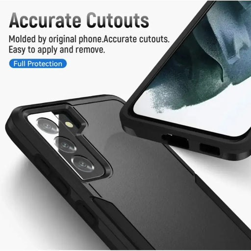 techplus Mobile Phone Case Samsung Galaxy S21 FE Dual Layer Armor Hard Case – Black Samsung Galaxy S21 FE Dual Layer Armor Hard Case – Black...